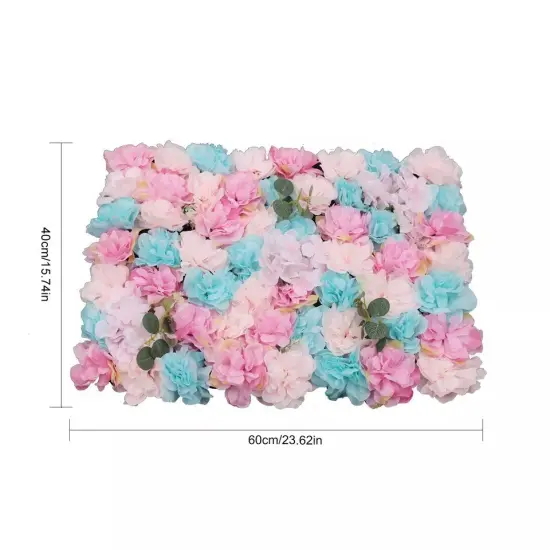 12pcs Artificial Flower Wall Rose Floral Panels Backdrop Decor for Party Wedding {2}