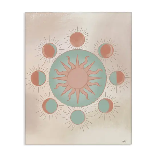 Stupell Industries Balanced Lunar Moon Phases Canvas Wall Art Design by Elizabeth Medley {1}