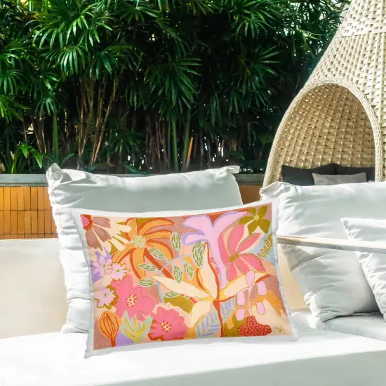Soft Expressive Botanicals Outdoor Printed Pillow Design by Suzanne Allard, 14 x 7 x 20 {2}