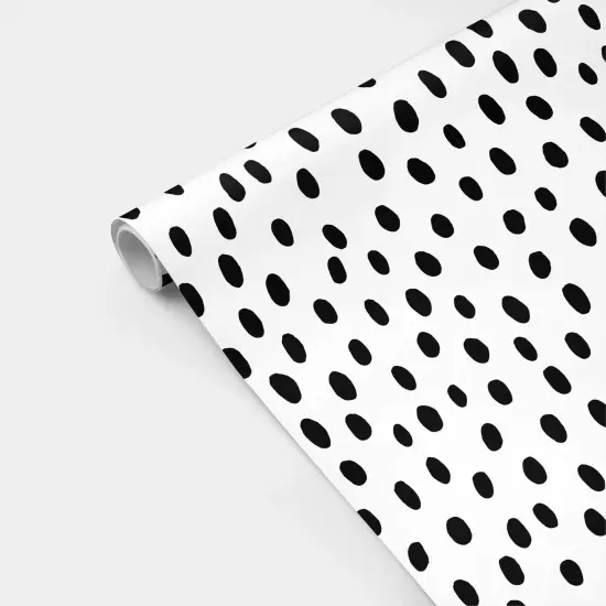 Black and White Handdrawn Polka Dots {3}