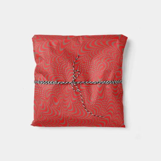 Red Dot Waves Gift Wrap {1}