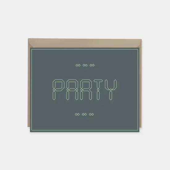 Party Invitation Card, Moroccan Design {3}