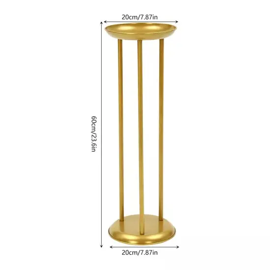 6 Pcs Columnar Gold Decorative Flower Stands Display Stand For Weddings 20*60cm {2}