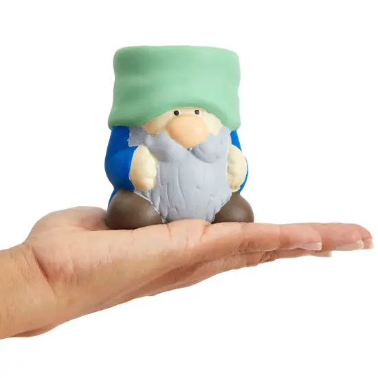 Set of 4 Paint Your Own Garden Gnome Succulent Planters - Blank Paintable Flower Pots with Drainage Holes, Rubber Plugs, 15 Sticker Pot Pads - Ceramics Pottery to Paint for Adults (4 Designs) {4}