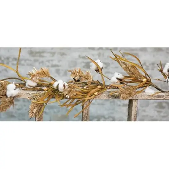 Cotton & Fall Grass Garland 5ft {1}