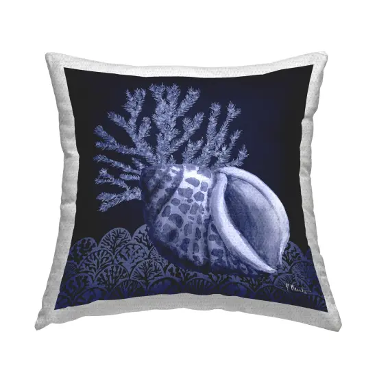 Shadow Shell Patterned Outdoor Printed Pillow Design by Paul Brent, 18 x 7 x 18 {1}