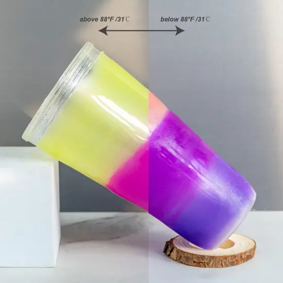 LET'S RESIN Thermochromic Pigment Powder Temperature Activated That Changes at 88&deg;F-5 Colors Changing Powder for Nail Polish, Paint, Slime, Epoxy, Resin, Ink, Fabric Art, Casting-3 Gram Each {5}