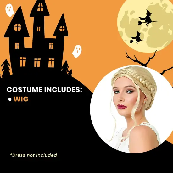 Milkmaid Braided Blonde Adult Costume Wig {6}