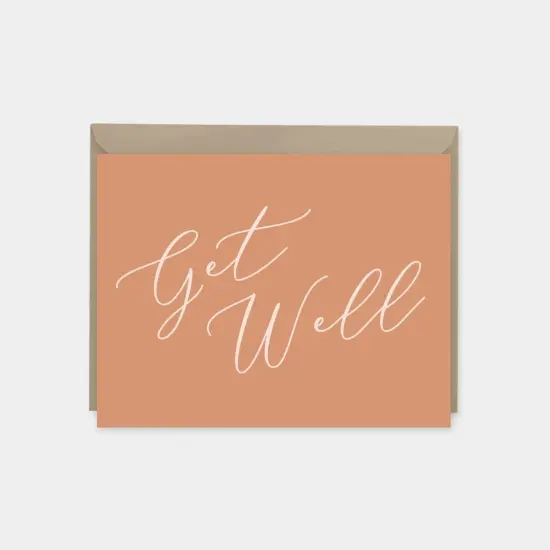 Get Well Card, Script Lettering Card {1}