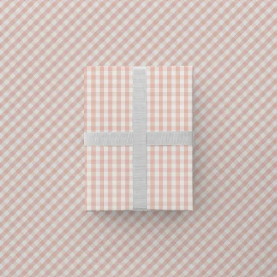 Pink Vintage Gingham Gift Wrap {2}