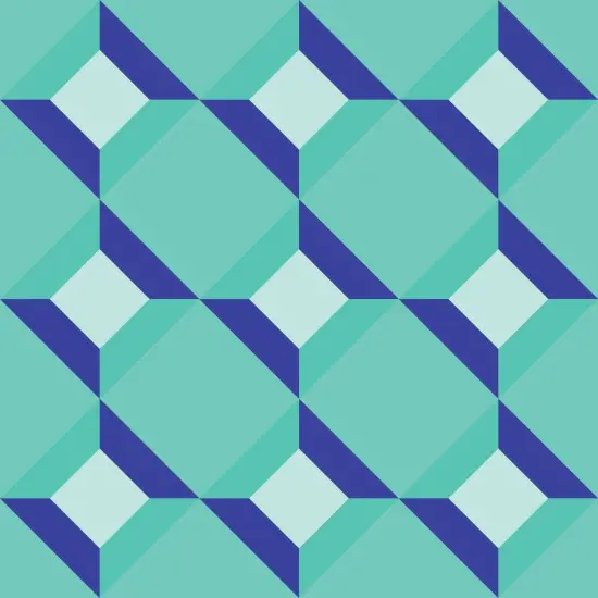 Blue & Aqua 3D Block Gift Wrap {2}