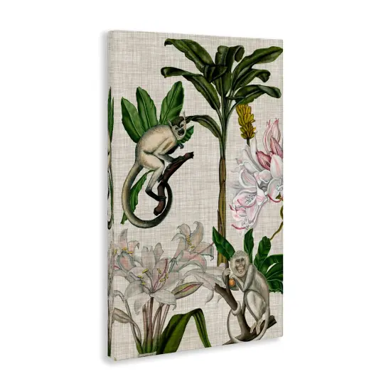 Stupell Industries Vintage Monkey & Plants Canvas Wall Art Design by Vision Studio {3}