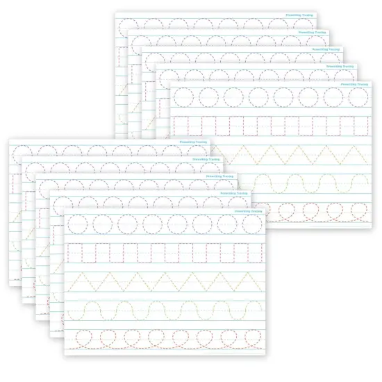 Smart Poly&reg; PosterMat Pals&trade; Space Savers, 13" x 9-1/2", Prewriting Tracing, Pack of 10 {1}