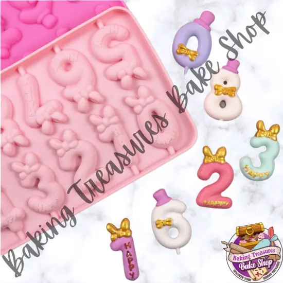 Boy & Girl Number Silicone Mold {2}