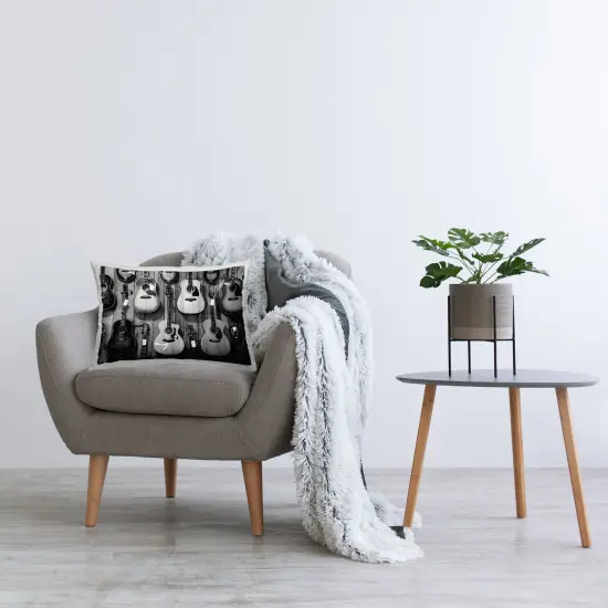 Acousitc Guitars Hanging Decorative Printed Throw Pillow Design by Jennifer Rigsby, 14 x 7 x 20 {2}
