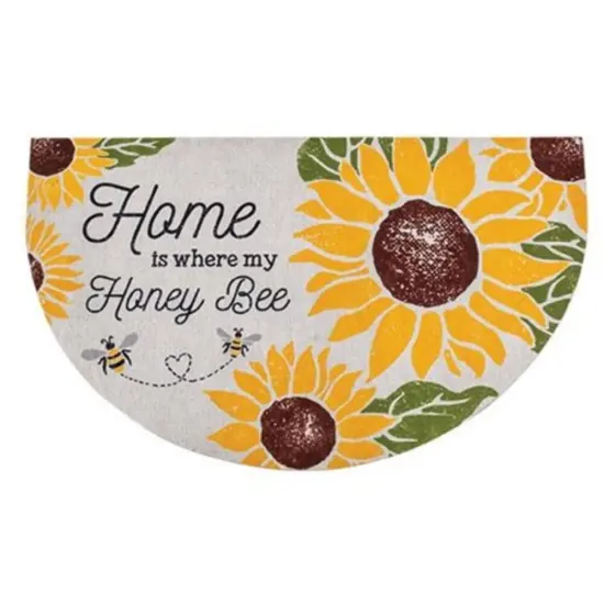 Home Is Where My Honey Bee Welcome Half Mat {1}