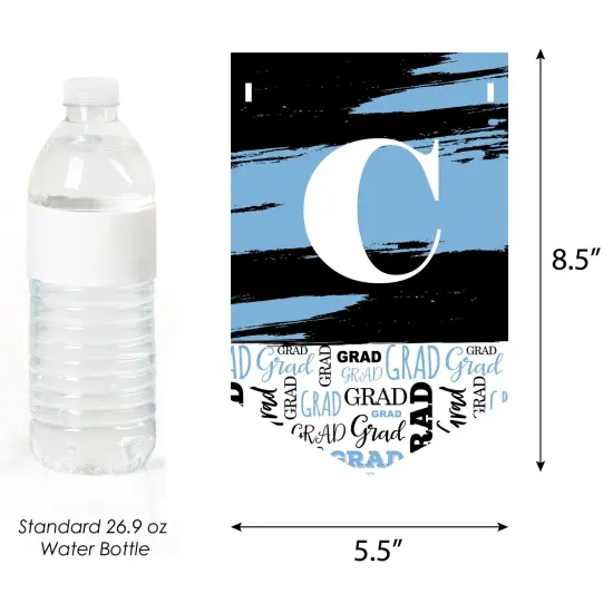 Big Dot of Happiness Light Blue Graduation Bunting Banner - Party Decorations - Congrats Grad 2025 {4}