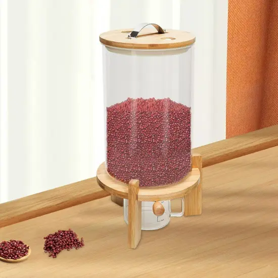 7.5L Rice Dispenser Airtight Storage Container Dry Food Storage W/ Cup Kitchen {3}