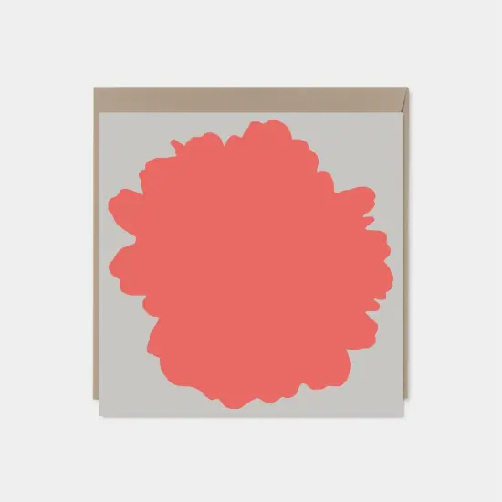 Vermillion Flower Silhouette Card {1}