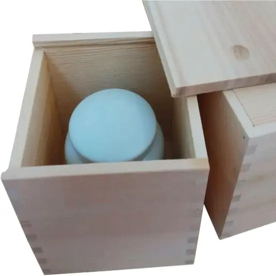 Wooden Unfinished Storage Box with Slide Top-Square {3}