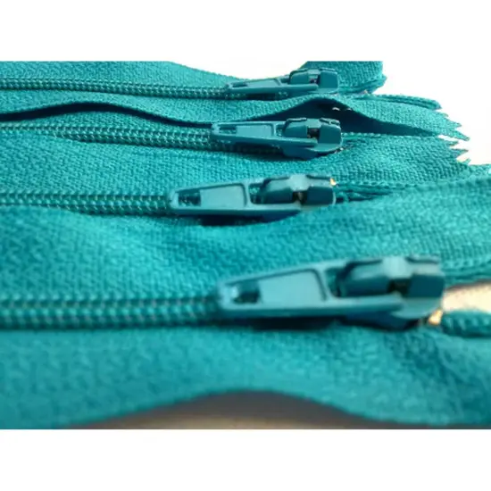 Teal Generic Nylon Zippers #3 Coil Closed Bottom {2}