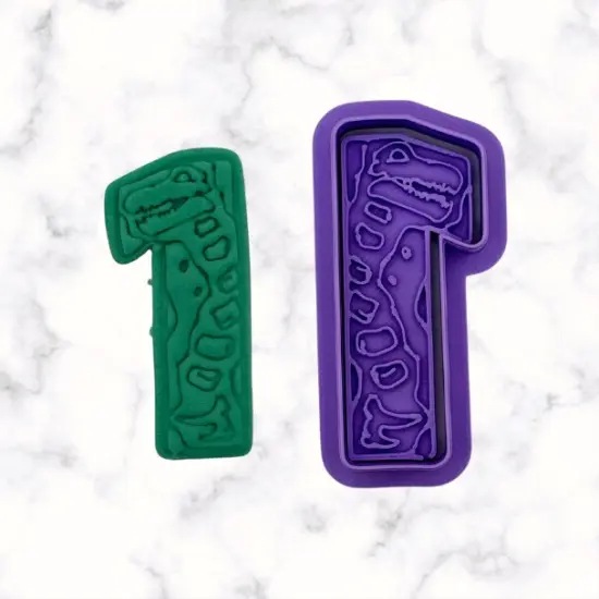 Dinosaur Number 1 Cookie Cutter and Stamp {4}