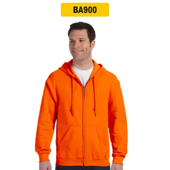 Bayside&reg; Adult USA Made Full-Zip Heavyweight Hooded Sweatshirt CARDINAL {3}