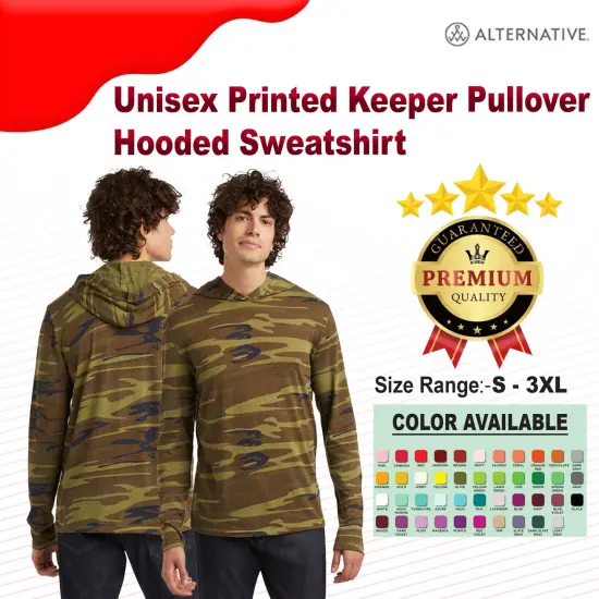 Unisex Printed Keeper Pullover Hooded Sweatshirt CAMO {2}