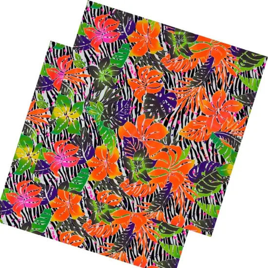 Tropical Zebra Printed Spandex {6}