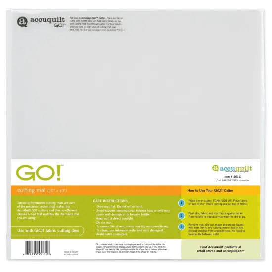 AccuQuilt GO! Cutting Mat; 10-inch-by-10-inch {1}