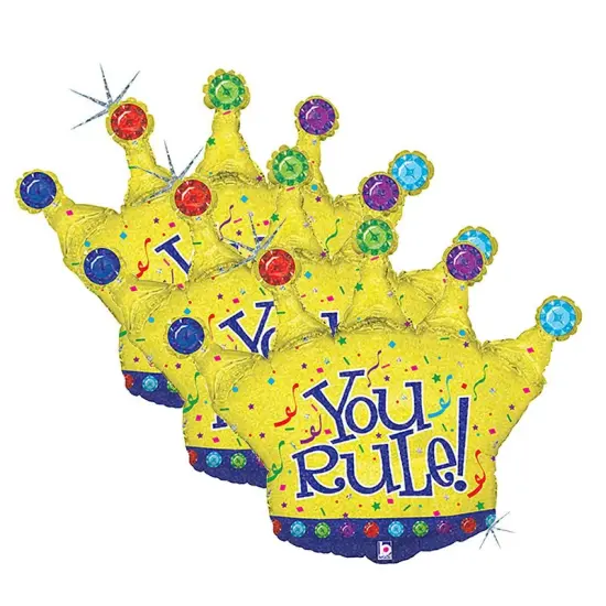 Betallic&reg; 36 Inch You Rule! Crown Balloon {5}