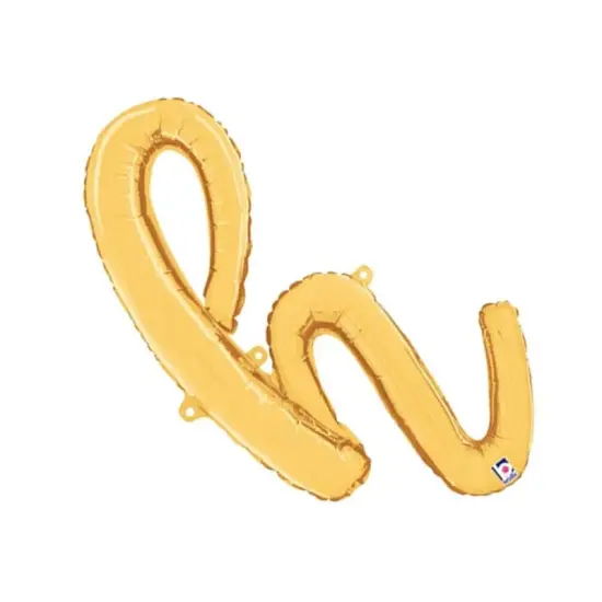 Betallic&reg; 24 inch Script Letter H Gold Air Fill Only {5}