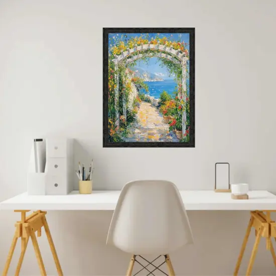 Industrial Iron Black Rail Picture Frame 20x40 frame {6}