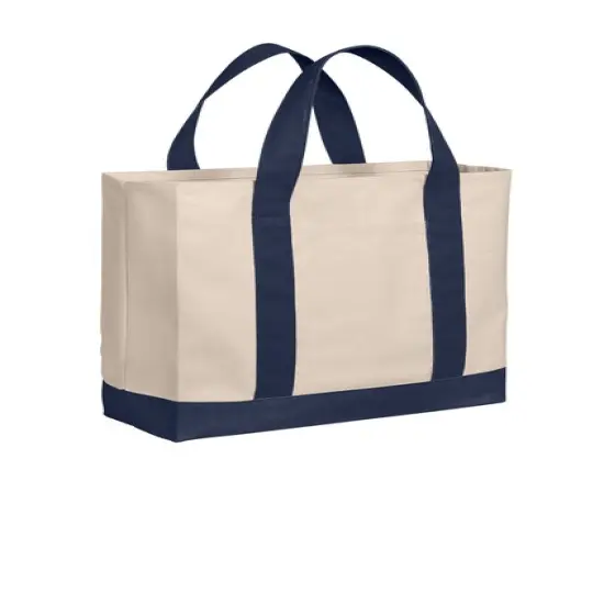 Port Authority&reg; Cotton Canvas TwoTone Tote {3}
