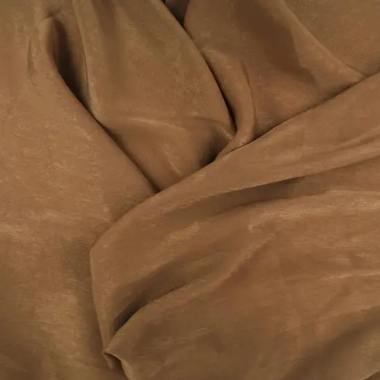 1 Yard Silky Airflow Satin Solid Woven Fabric Smooth Drapery Home Decor 57/58" Width BROWN {3}