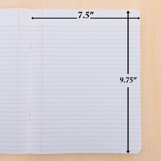 BAZIC Composition Book W/R Poly Cover 70 Ct. {10}