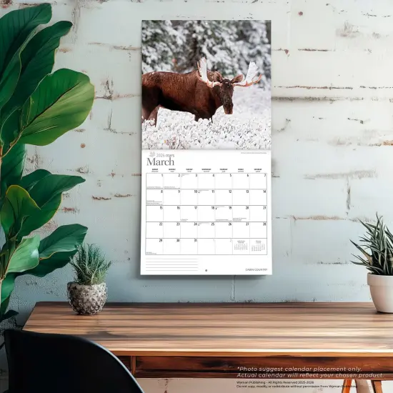 Cabin Country | 2026 12 x 24 Inch (Hanging) Monthly Square Wall Calendar {5}
