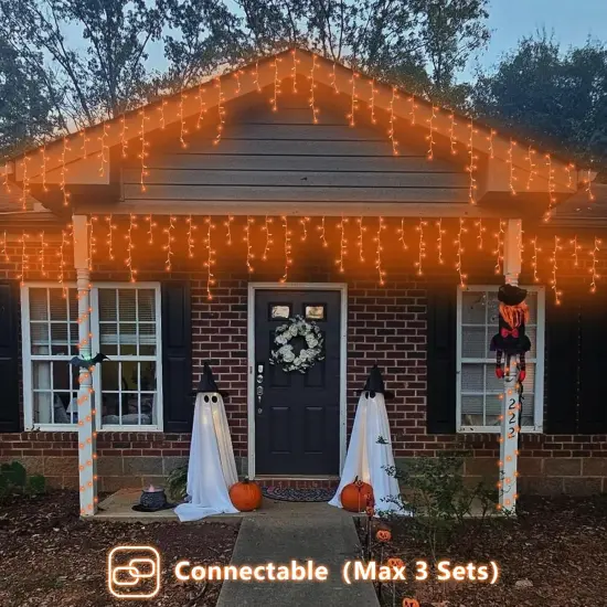 400 LED Orange Halloween Lights - Orange {4}