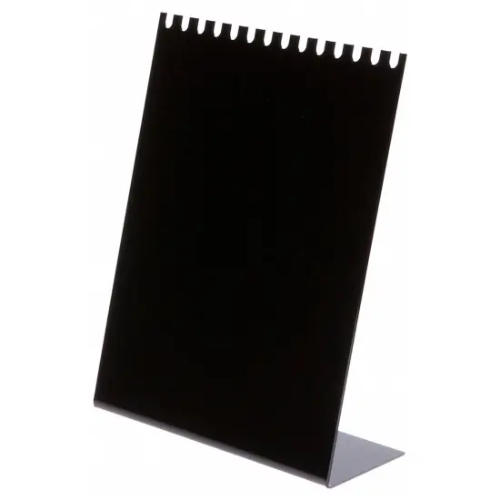 Plymor Black Acrylic Necklace Display Stand With Top Hooks, 10.625" W x 4" D x 13.5" H {1}