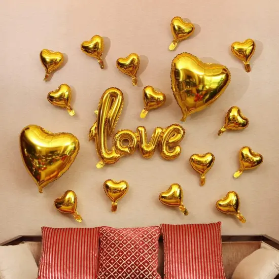Large Gold Foil LOVE Balloons Banner,42 Inch Mylar Foil Letters Balloons for Wedding Bridal Shower Anniversary Mothers' Day Engagement Party Decorations Supplies {3}