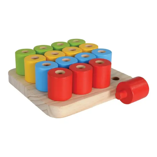 Bigjigs Toys Montessori Colorful Peg Board {3}
