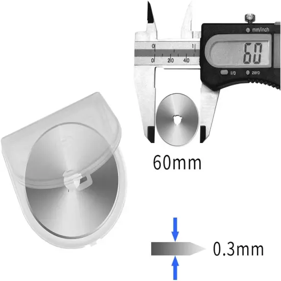 60MM Rotary Cutter Blades, 10PCS Premium Spare Replacement Cutting Blades with Sharpness, Great for Heavy Duty Use, Quilting, Patchwork, Crafts and Sewing {2}
