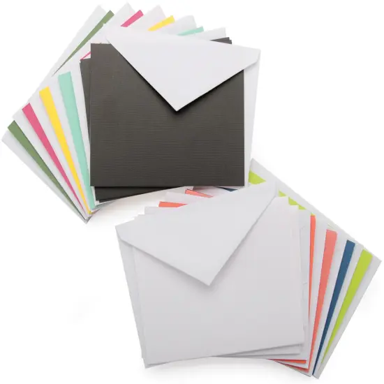 DCWV Boxed A2 Cards W/Envelopes 4.375"X5.75" 40/Pkg-Bright Solids {3}