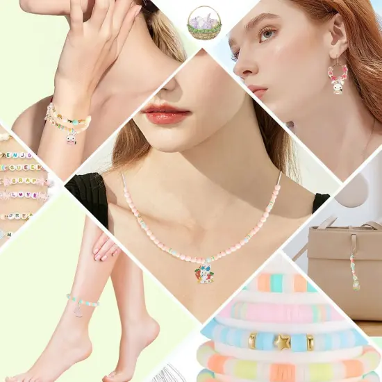 Upseller - Large - Multicolor - Easter Bunny Beading 8243 pcs Decorative set with assessories jewellery making crafts - 8243,1 Set {5}