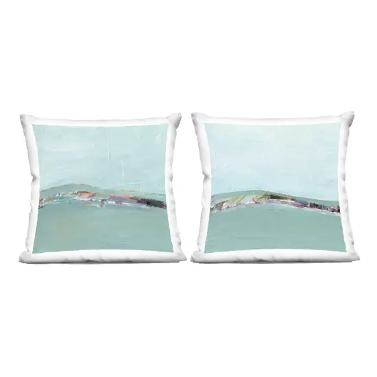 Stupell Industries Abstract Sea Distant Cliffs 2pc Decorative Printed Throw Pillow Set Design by Ethan Harper, 18 x 7 x 18 {1}