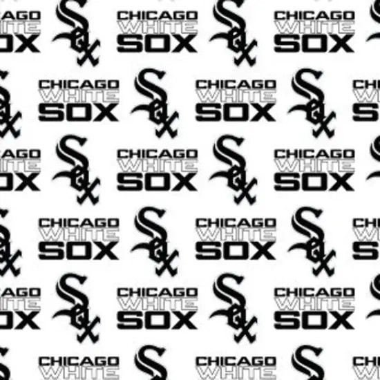 Licensed MLB Chicago White Sox Cotton 6636-B Fabric by the Yard {1}