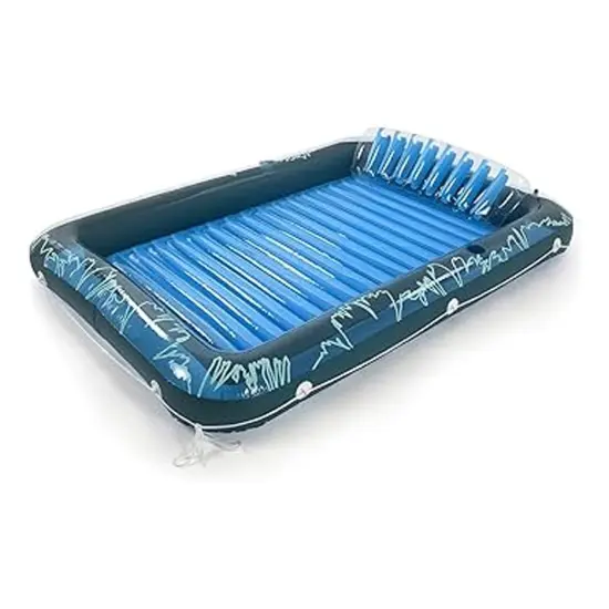 Premium Inflatable Pool Float for Relaxation | 80"L x 58"W x 9"H | Green {2}