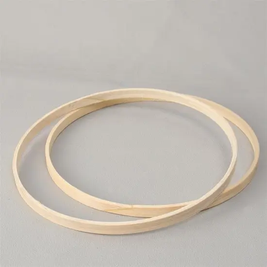 Wooden Bamboo Floral Hoop Set - 18pcs, 6 Sizes - Macrame Craft Rings for DIY Wedding Wreath Decor, Dream Catcher, Wall Hanging Craft {3}