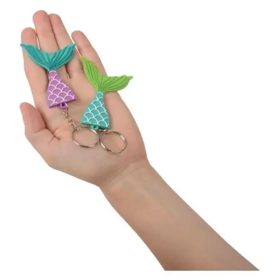 Mermaid Tail Rubber Keychains Include 12 Units {3}