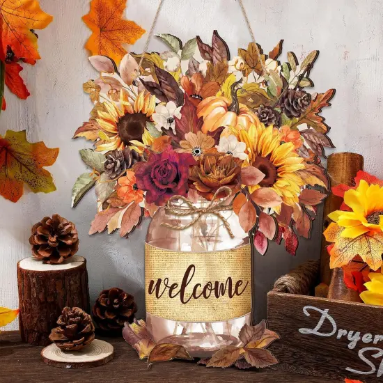 Fall Welcome Door Sign Fall (multicolor) {3}